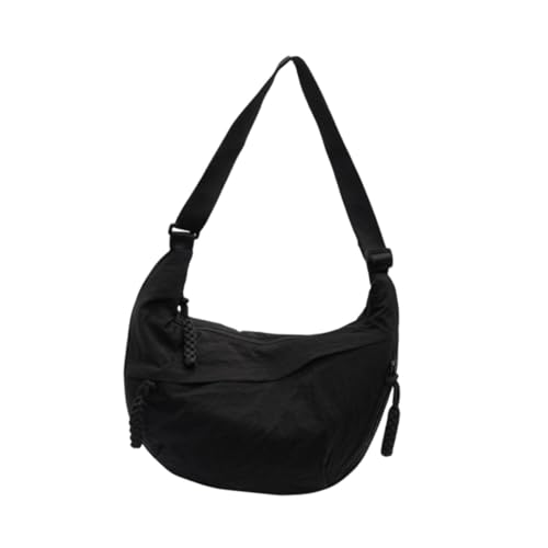 perfeclan Nylon Crossbody Tasche für geräumige einfache Umhängetaschen für die Arbeit des Einkaufsstraße, Schwarz von Perfeclan