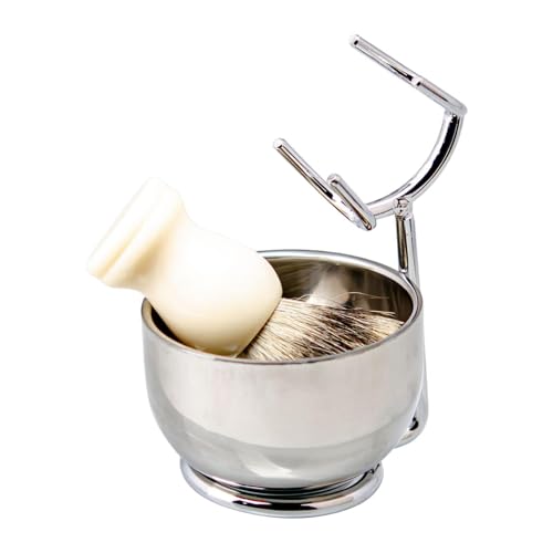 perfeclan Rasierpinsel -Set Männer Rasierpinselhalter Set Multifunktion tragbares Seifencremeschüssel -Rasierset für Männer für persönliche Salons von Perfeclan