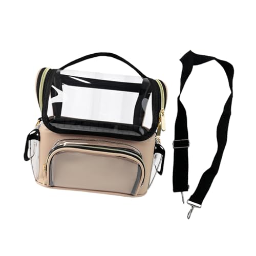 perfeclan Reise-Kosmetiktasche, transparenter Make-up-Pinselhalter, Must-haves für Make-up-Artists, Make-up-Tasche, Make-up-Organizer für Make-up-Artists-Frauen, Aprikose perfeclan Reise-Kosmetiktasche, transparenter Make-up-Pinselhalter, Must-haves für Make-up-Artists, Make-up-Tasche, Make-up-Organizer für Make-up-Artists-Frauen, Aprikose von Perfeclan