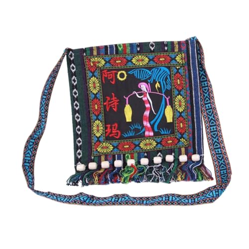 perfeclan Stickerei Tasche Dekor Umhängetasche Einkaufstasche für Dating Party Supplies Shopping Frauen, Blau von Perfeclan