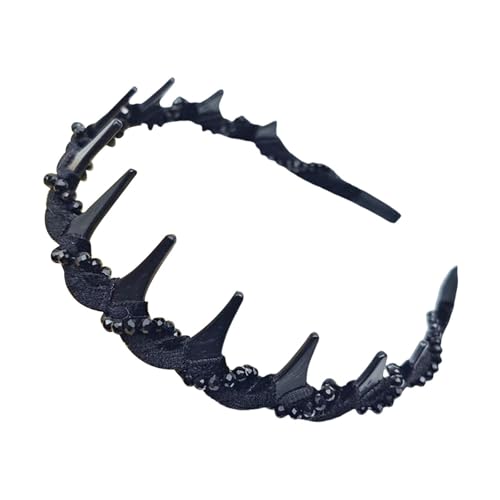 perfeclan Stirnband Beauty Müheloses Leichtgewicht mit Zahnkamm Rutschfest für Frauen Teenager, Schwarz perfeclan Stirnband Beauty Müheloses Leichtgewicht mit Zahnkamm Rutschfest für Frauen Teenager, Schwarz von Perfeclan