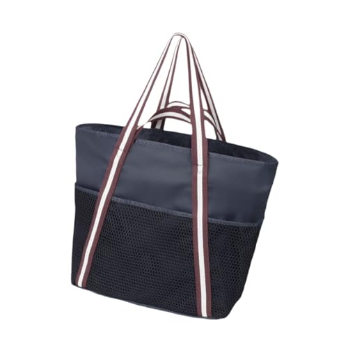 perfeclan Strandtasche Casual Crocery Bag für Reisen im Freien Sportpicknickarbeit einkaufen, Schwarz von Perfeclan