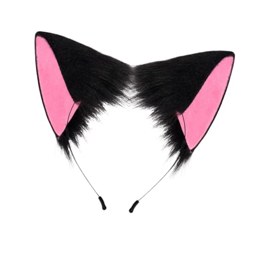 perfeclan Tierohren Haar Hoop Cosplay Kopfschmuck Prop Stirnband für Leistung Prom Dance von Perfeclan