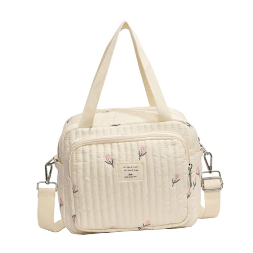 perfeclan Tragetasche für Damen, Stickerei, Geldbörse, Aufbewahrungstasche für Reisen, Arbeiten, Freizeit, Party, Tulpe von Perfeclan