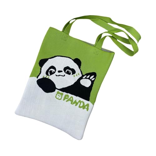 perfeclan Umhängetasche Damen Stricktasche Satchel Clutch Lady Ästhetische Strandtasche Leichte Mode für Herbst Arbeit Outdoor Frühling, Hellgrün von Perfeclan