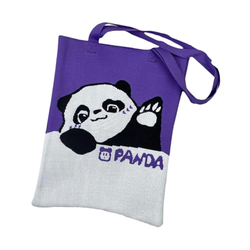 perfeclan Umhängetasche Damen Stricktasche Satchel Clutch Lady Ästhetische Strandtasche Leichte Mode für Herbst Arbeit Outdoor Frühling, Lila von Perfeclan