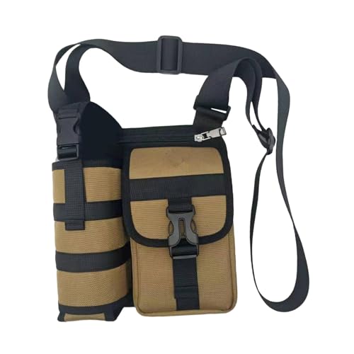 perfeclan Wasserflaschentasche für Herren, Umhängetasche für den Alltag, Radfahren, Wandern, Camping, Workout, Khaki von Perfeclan