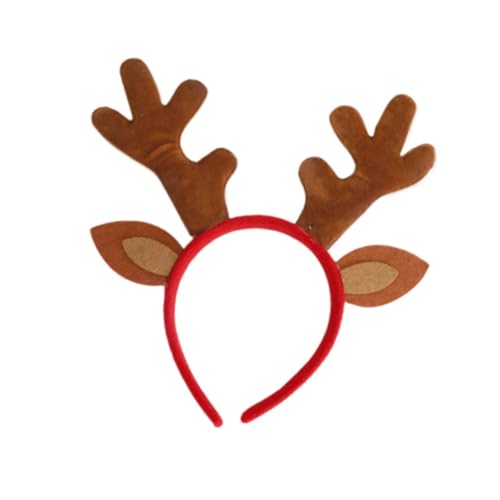 perfeclan Weihnachts-Stirnbänder, Haar-Accessoires, Party-Zubehör, Foto-Requisiten, dekorativer Haarreif, weihnachtliche Kopfbedeckung für festliche, Geweih von Perfeclan