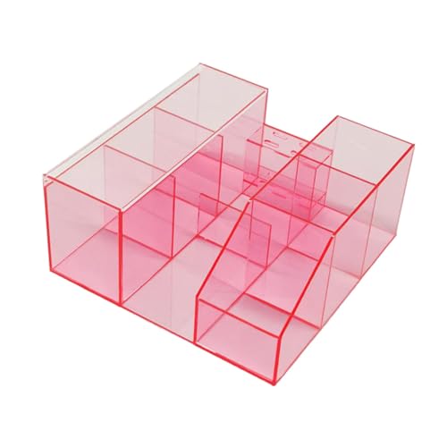 perfeclan Wimpern-Organizer, Wimpern-Aufbewahrungskoffer, 6 unterteilte Vorräte für Wimperntechniker, mit Deckel, Beauty-Organizer, Aufbewahrungsbox für, Rosa von Perfeclan