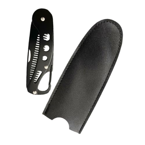 perfeclan Zusammenklappbarer Bartkamm, Schnurrbartkamm, zusammenklappbarer Haarkamm, Pflege-Styling-Haar-Schnurrbart oder Bart für Ehemann, Freund, Männer von Perfeclan