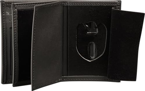 Perfect Fit Hidden Badge Bifold Wallet NCIS Badge and ID Case Hidden Badge Wallet (Cutout PF 1192) Black Leather, Schwarz von Perfect Fit Shield Wallets