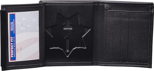 Perfect Fit Shield Wallets CHP California Highway Patrol Hidden Badge Bi-Fold Wallet (Cutout PF-262) Black Leather von Perfect Fit Shield Wallets