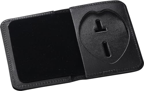 Perfect Fit Shield Wallets Großes Schild mit Adler-Oberseite, versenktes Abzeichen-Portemonnaie, Ausweishalter, schwarz, Ausweishalter, Schwarz von Perfect Fit Shield Wallets