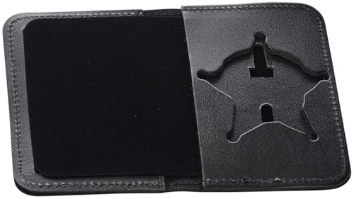 Perfect Fit Shield Wallets Milwaukee County Sheriff-Abzeichen und Ausweishülle, verstecktes Abzeichen, zweifach gefaltet, mit Aussparung PF-768, schwarzes Leder von Perfect Fit Shield Wallets