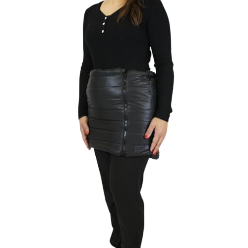 Perfect Wool - Thermorock - Wanderrock Damen - Sportrock mit Schafwolle und wasserdichtem Material, Gesteppt - Outdoor Herbstrock, Winterrock - Warmer Rock für Herbst und Winter - Schwarz - L von Perfect Wool