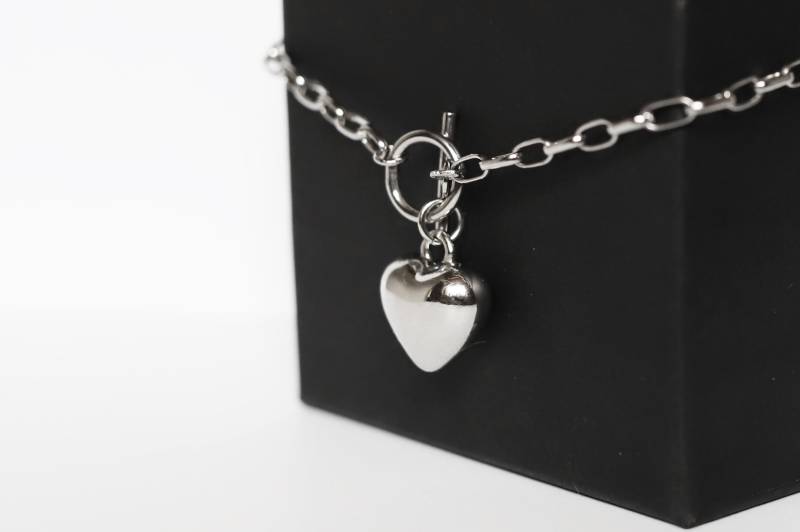 Große Herz Silber Halskette Valentinstag Brautjungfern Geschenke Beste Freundin Schmuck von PerfectPresentStore