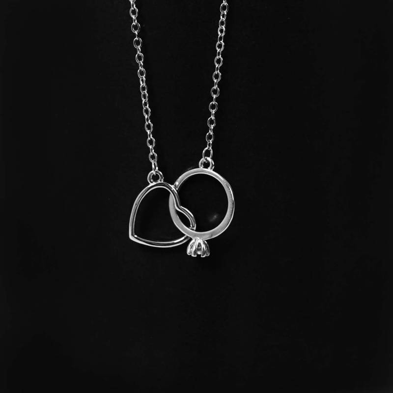 Herz Ring Silber Halskette Valentinstag Beste Freundin Geschenk Für Mama Hochzeit Silberling Schmuck von PerfectPresentStore