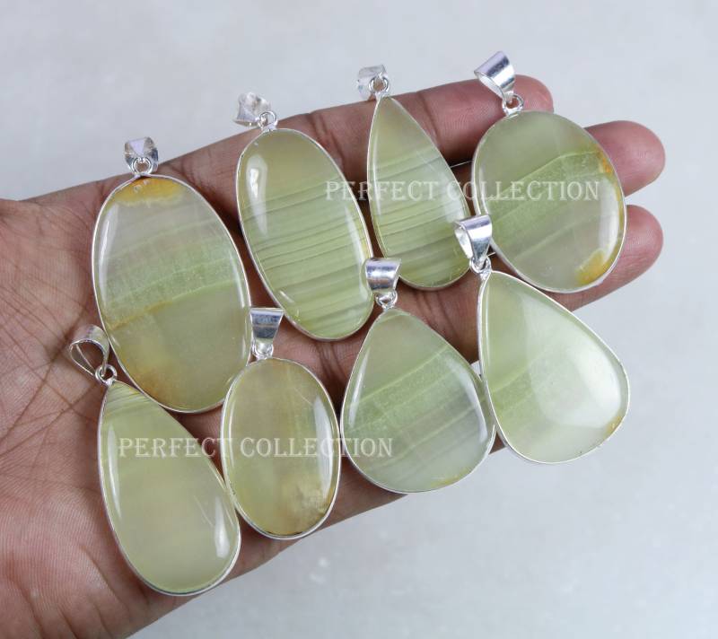 Natürliche Zitrone Spitze Achat Lünette Anhänger, Edelstein Handgemachte Halskette Anhänger Schmuck von PerfectcollectionIN