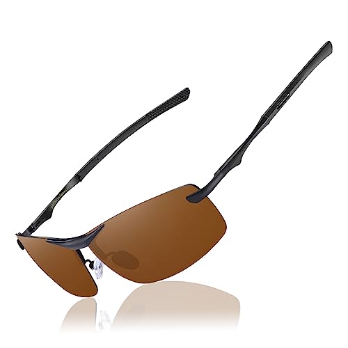 Perfectmiaoxuan Pilotenbrille Sonnenbrille Polarisierte Herren Damen Freien Leichtgewicht Metallrahmen Angeln Fahren Stilvoll Retro Flieger brille UV 400 Fahrerbrille Cat 3 CE von Perfectmiaoxuan