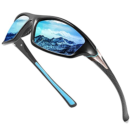 Perfectmiaoxuan Fahrradbrille Polarisierte Sonnenbrille Herren Damen (【B1】 Blau) von Perfectmiaoxuan