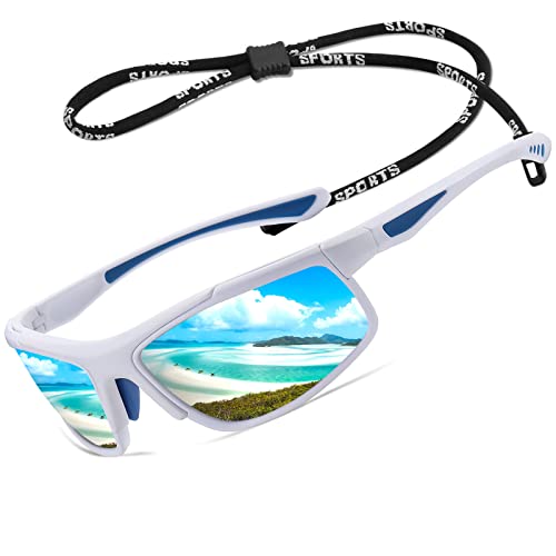 Perfectmiaoxuan Polarisierte Sonnenbrille Herren Damen Radfahren Golf Fahren Angeln Klettern Sommer Outdoor Mode Leichtgewicht Sonnenbrille Seil Brillen Halter Cat 3 CE von Perfectmiaoxuan