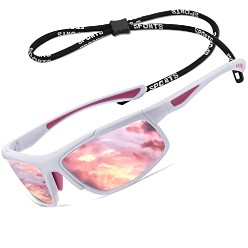 Perfectmiaoxuan Polarisierte Sonnenbrille Herren Damen Radfahren Golf Fahren Angeln Klettern Sommer Outdoor Mode Leichtgewicht Sonnenbrille Seil Brillen Halter Cat 3 CE von Perfectmiaoxuan