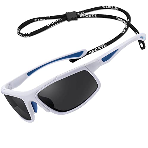 Perfectmiaoxuan Polarisierte Sonnenbrille Herren Damen Radfahren Golf Fahren Angeln Klettern Sommer Outdoor Mode Leichtgewicht Sonnenbrille Seil Brillen Halter Cat 3 CE von Perfectmiaoxuan