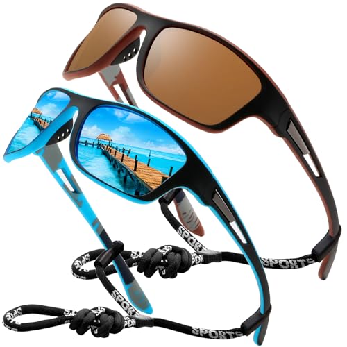 Perfectmiaoxuan Polarisierte Sonnenbrille Herren Damen Radfahren Fahren Angeln Klettern Sommer Outdoor Mode Leichtgewicht Urlaub Reisen Sonnenbrille Seil Brillen Halter Cat 3 CE von Perfectmiaoxuan