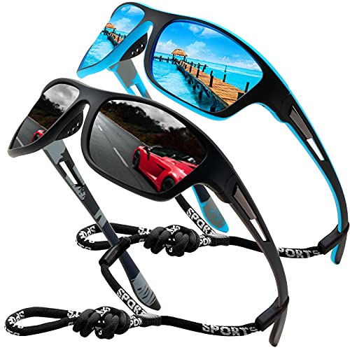 Perfectmiaoxuan Polarisierte Sonnenbrille Herren Damen für Radfahren Fahren Angeln Klettern Sommer Outdoor Mode Leichtgewicht Urlaub Reisen Sonnen brille Seil Brillen Halter von Perfectmiaoxuan