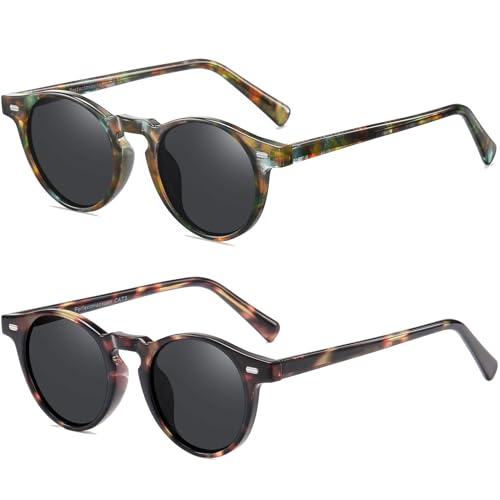 Perfectmiaoxuan Polarisierte Sonnenbrille Herren Damen für Autofahren Radfahren Angeln Sommer Reisen Urlaub Leichte TR90 Retro Rechteckig Pilotenbrille UV-Schutz von Perfectmiaoxuan