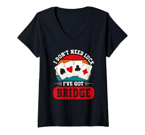 Damen Bridge Kartenspiel Gruppenspiel Lustiges Karten Turnier Set T-Shirt mit V-Ausschnitt Damen Bridge Kartenspiel Gruppenspiel Lustiges Karten Turnier Set T-Shirt mit V-Ausschnitt von Perfektes Bridge Kartenspiel Design