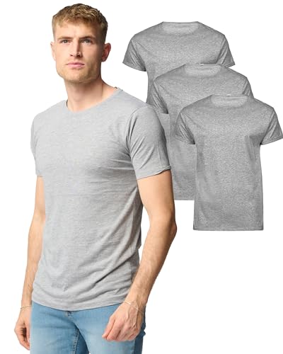 Performance Basic-T-Shirts für Männer Pack of 3-100% Reine Baumwolle Männer-T-Shirt-Kurzarm-T-Shirt Männer-Maschine waschbar T Shirt Männer-Bequeme Männer Kleidung Essentials von Performance Pants