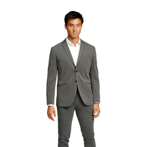 Performance Blazer Herren Dunkelgrau (Größe 46) – Stylischer Slim Fit Herren Stretch Sakko – Stretch Anzugjacke – Bequemer, praktischer Zwei Knopf Sakko für Business & Freizeit von Performance Pants