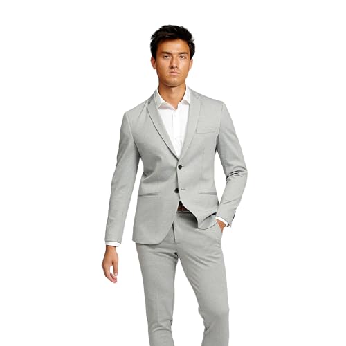 Performance Blazer Herren Hellgrau (Größe 58) – Stylischer Slim Fit Herren Stretch Sakko – Stretch Anzugjacke – Bequemer, praktischer Zwei Knopf Sakko für Business & Freizeit von Performance Pants