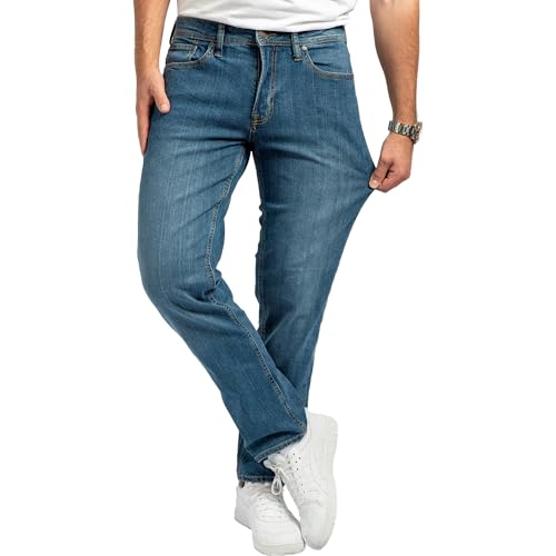 Performance Jeans für Herren Regular Fit mit Stretch (Blau 34W/30L) - Komfortable Regular Fit Stretch Jeans - Herren Jeans für Arbeit & Freizeit von Performance Pants