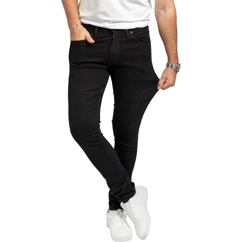 Performance Jeans für Herren Slim Fit mit Stretch (Schwarz 36W/32L) - Sehr Komfortable und Bequeme Slim Fit Stretch Jeans - Herrenhosen für Arbeit und Freizeit von Performance Pants