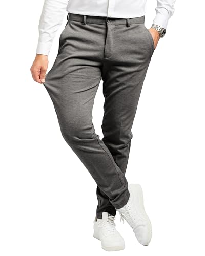 Performance Pants Herren Dunkelgrau (Größe 34W/36L) - Stilvolle Herren Hosen Stretch - Chino Hose Stretch - Stilvolle Anzughose - Modische Praktische Männer Hosen für Business & Freizeit von Performance Pants