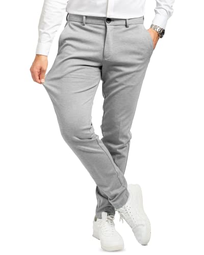 Performance Pants Herren Hellgrau (Größe 27W/30L) - Stilvolle Herren Hosen Stretch - Hosen Herren Stretch - Angenehme Praktische Männer Hosen für Business & Freizeit - Bequeme Stoffhose Herren von Performance Pants