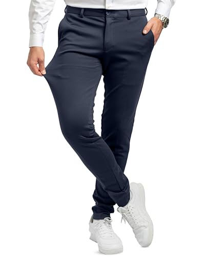 Performance Pants Herren Navy (Größe 28W/30L) - Stilvolle Herren Hosen Stretch - Hosen Herren Stretch - Angenehme Praktische Männer Hosen für Business & Freizeit - Bequeme Stoffhose Herren von Performance Pants