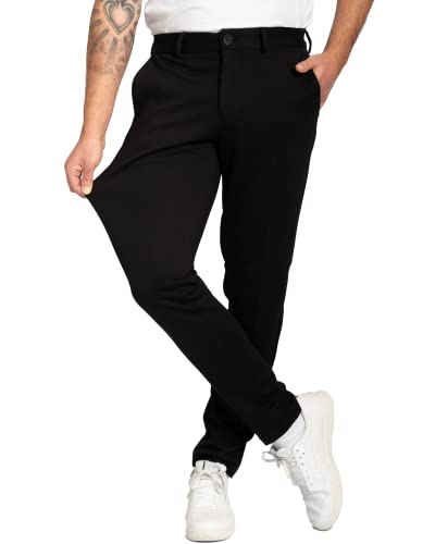 Performance Pants Herren Schwarz (Größe 28W/30L) - Bequeme Schwarze Hose Herren - Stilvolle Herren Hosen Stretch - Hosen Herren Stretch - Modische Praktische Männer Hosen für Business & Freizeit von Performance Pants