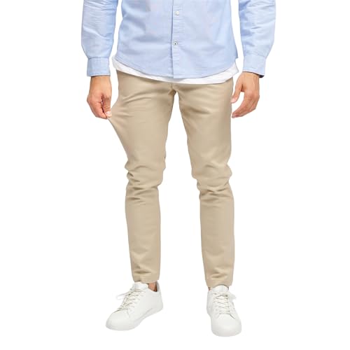 Performance Structure Pants Herren Beige (Größe 29W/32L) - Stilvolle Slim Fit Herren Hosen Stretch - Angenehme Männer Hosen für Business & Freizeit von Performance Pants