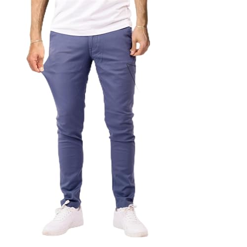 Performance Structure Pants Herren Blau (Größe 30W/32L) - Stilvolle Slim Fit Herren Hosen Stretch - Angenehme Männer Hosen für Business & Freizeit von Performance Pants