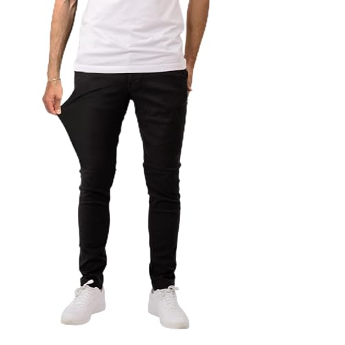 Performance Structure Pants Herren Schwarz (Größe 30W/34L) - Stilvolle Slim Fit Herren Hosen Stretch - Angenehme Männer Hosen für Business & Freizeit von Performance Pants