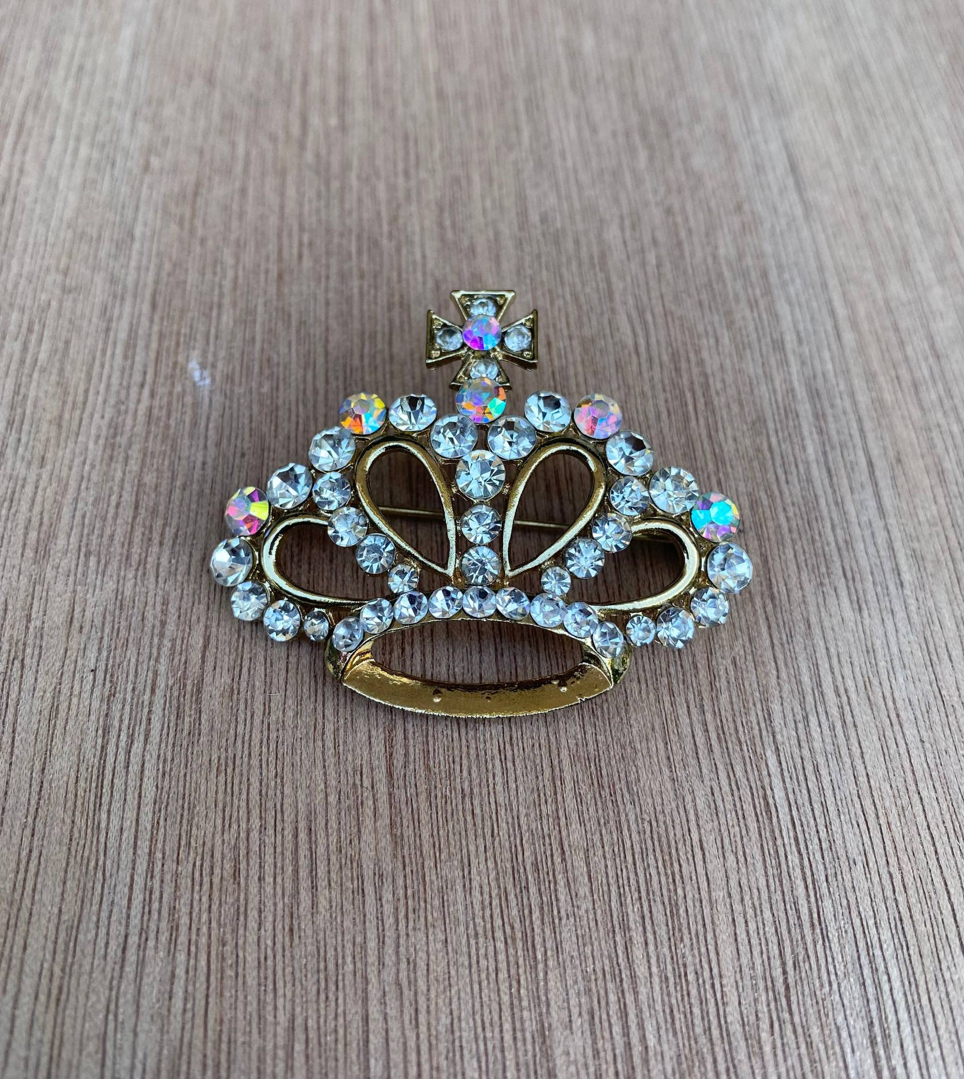 Hübsche Vintage Brosche Krone/Queen King Mit Strass von PerfyctlyImperfect