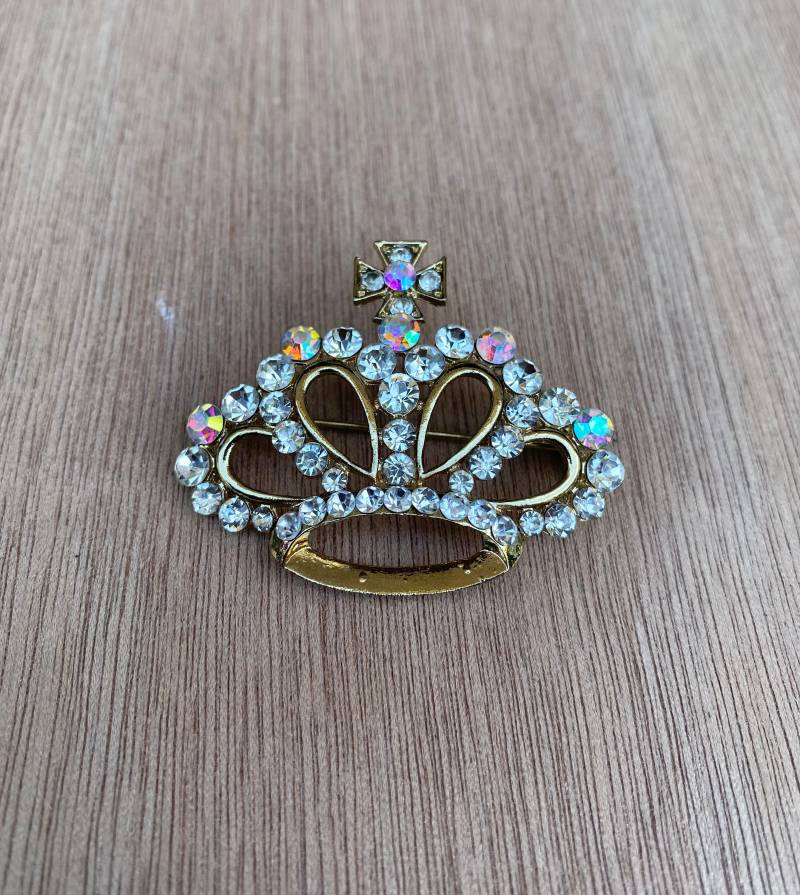 Hübsche Vintage Brosche Krone/Queen King Mit Strass von PerfyctlyImperfect