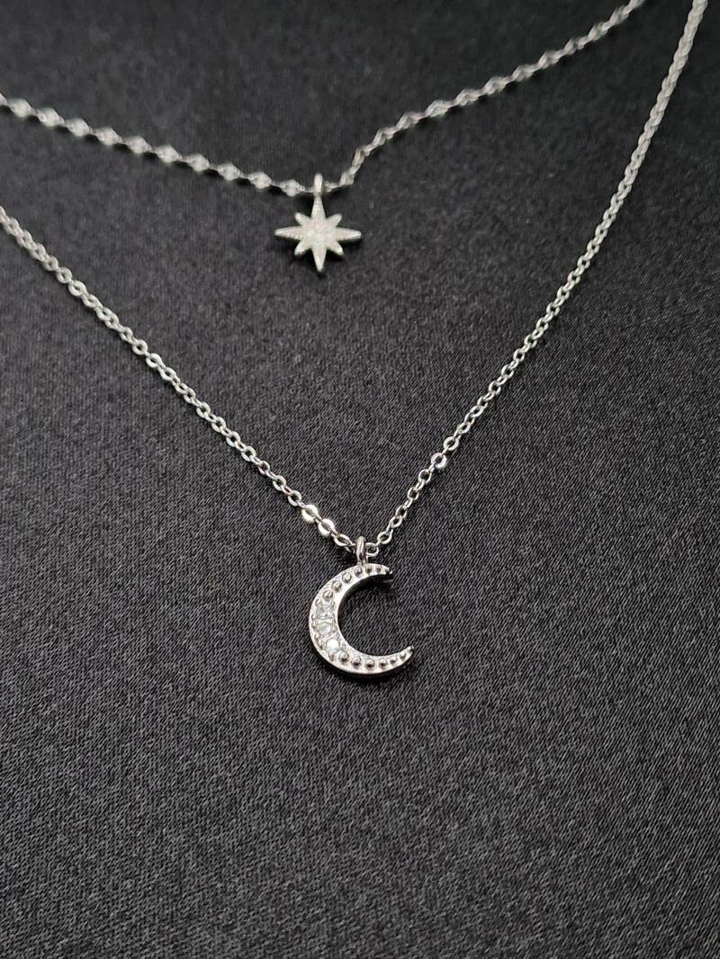 Doppelkette Mit Mond Und Stern - Astrologie von PericeShop