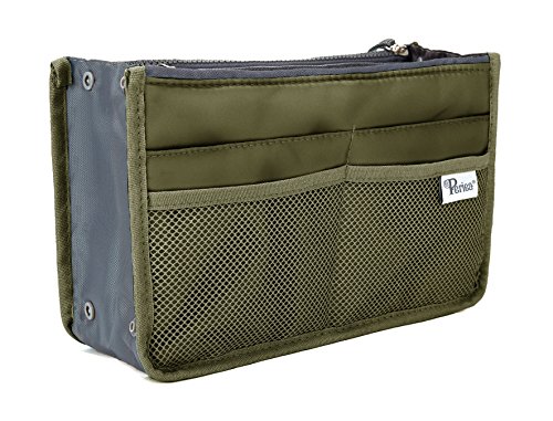 Periea Handtaschen Organizer - Taschen Organisator - Chelsy - Klein, Mittel & Groß (Khaki Grün, Mittel) von Periea