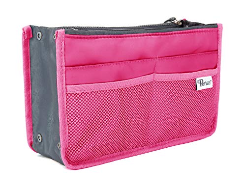 Periea Handtaschen Organizer - Taschen Organisator - Chelsy - Klein, Mittel & Groß (Leuchtend Rosa, Mittel) von Periea