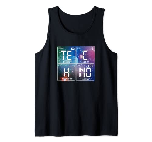 Rave EDM Trance Goa Music Festival TECHNO Herren & Damen Tank Top von Periodensystem House Raver
