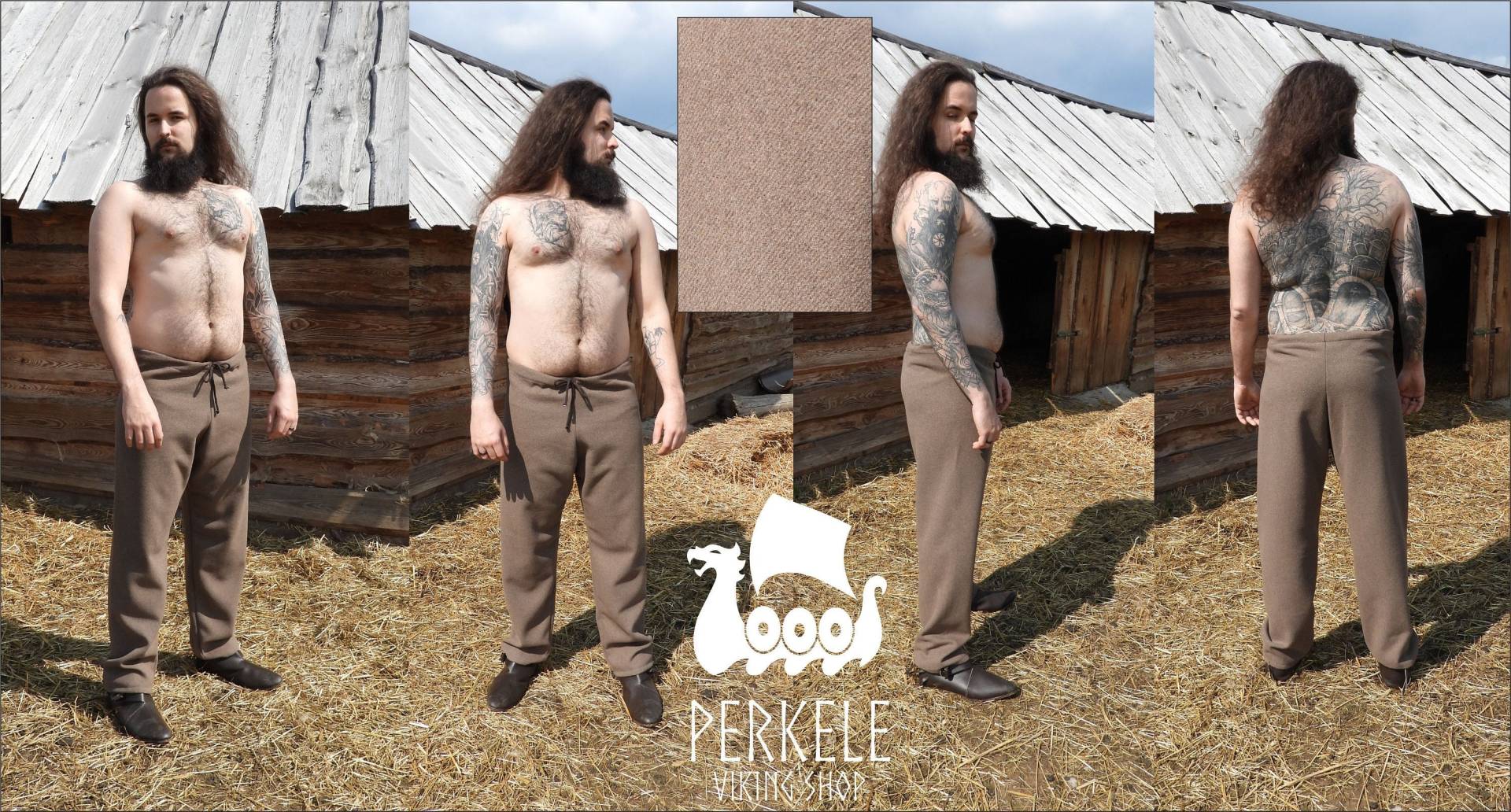 Einfache Wikinger-Wollhose, Maschinengenäht, 90 % Wolle - Dünne Einfache Wikinger-Wollhose, Maschinengenäht, 90 % Wolle - Dünne von PerkeleVikingClothes